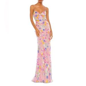 Mac Duggal Pink Sequin Dress